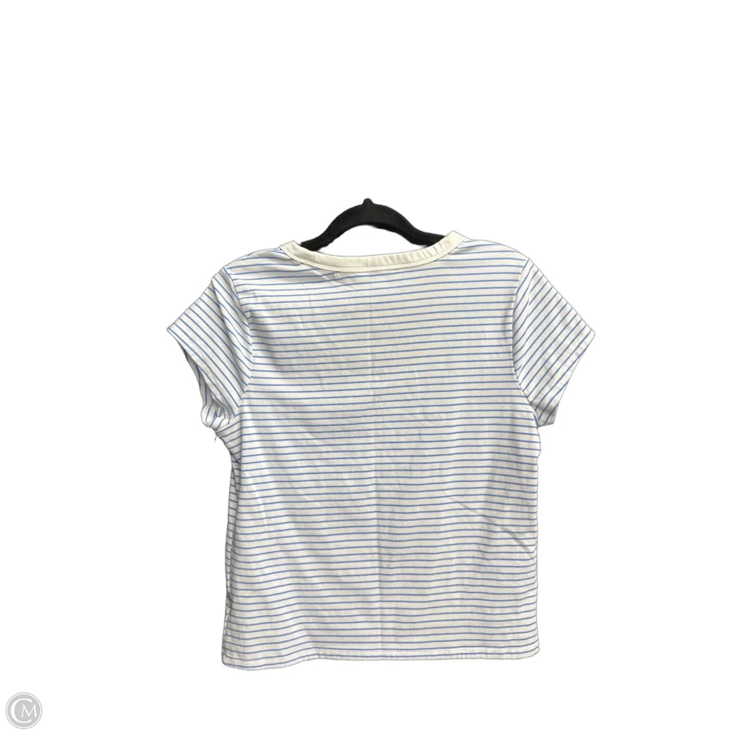 Top Short Sleeve Basic By Free Assembly In Striped Pattern, Size: L