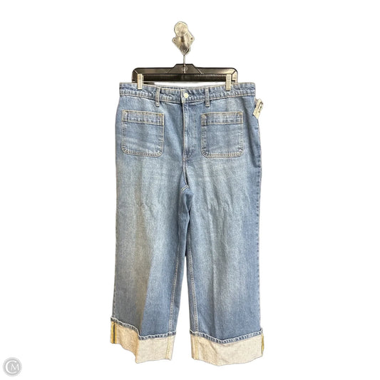 Jeans Wide Leg By Free Assembly In Blue Denim, Size: 16