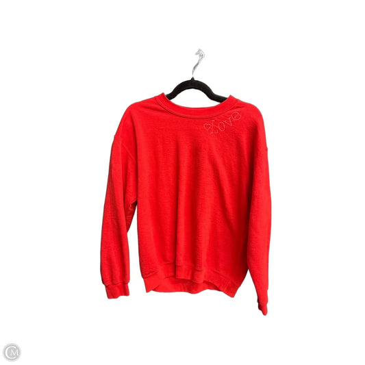 Sweatshirt Crewneck By Clothes Mentor In Red, Size: S