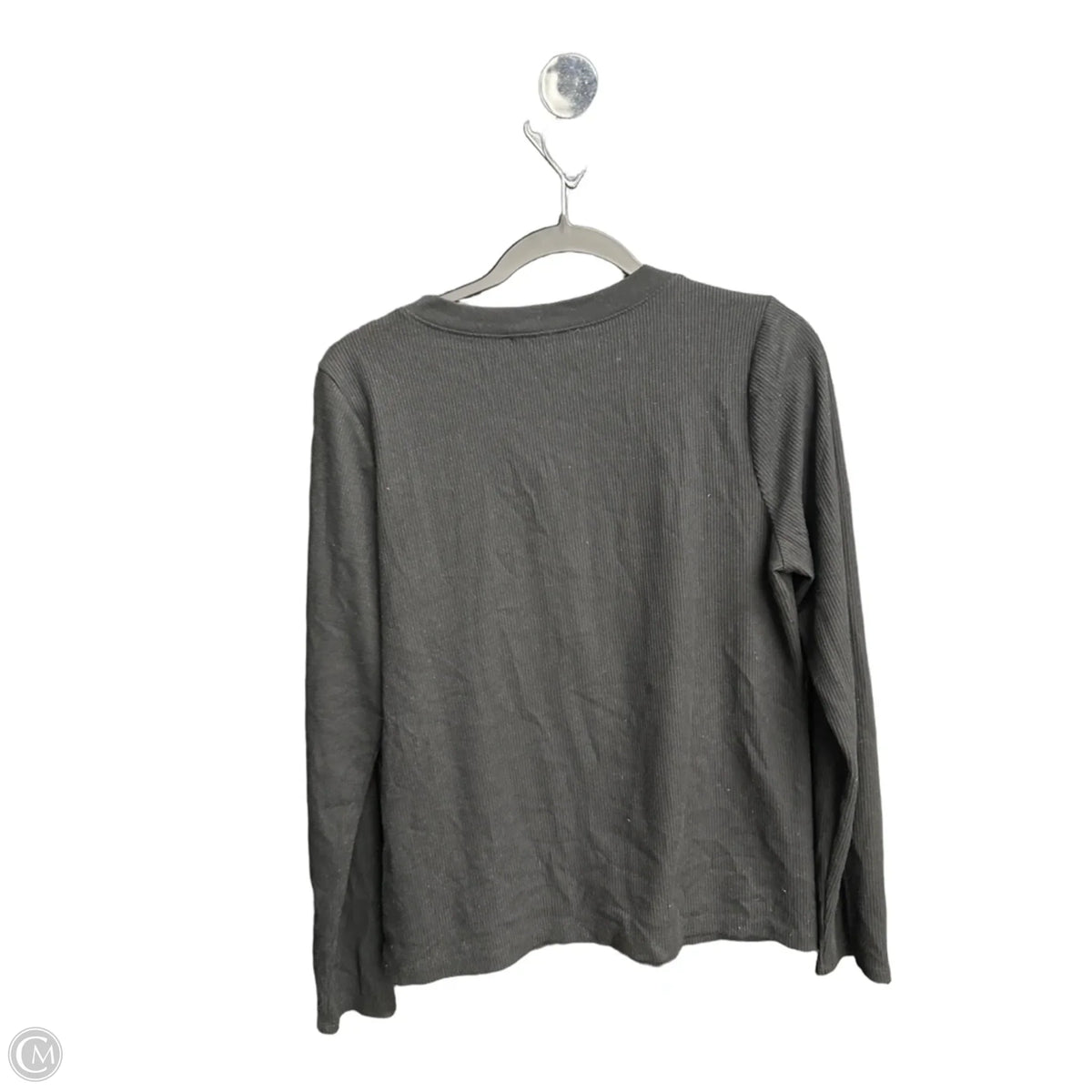 Top Long Sleeve Basic By Loft In Black, Size: L