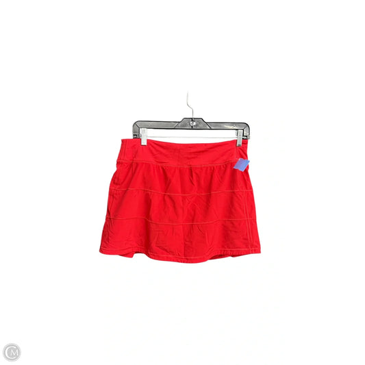 Athletic Skort By Lululemon In Red, Size: M