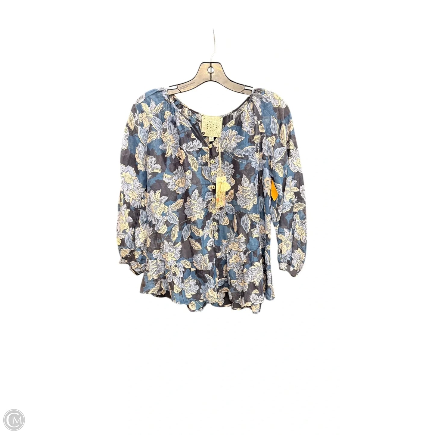 Top Short Sleeve By Johnny Was In Floral Print, Size: Xs
