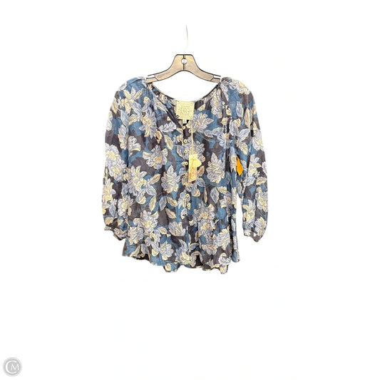 Top Short Sleeve By Johnny Was In Floral Print, Size: Xs