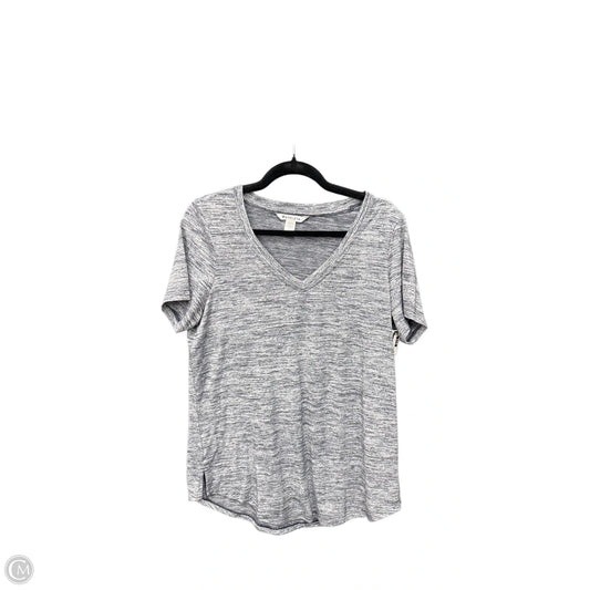 Athletic Top Short Sleeve By Athleta In Grey, Size: L