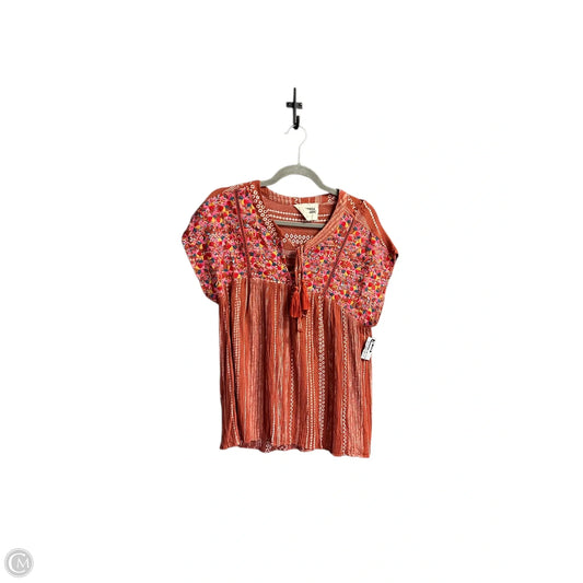 Top Short Sleeve By Savanna Jane In Multi-colored, Size: M