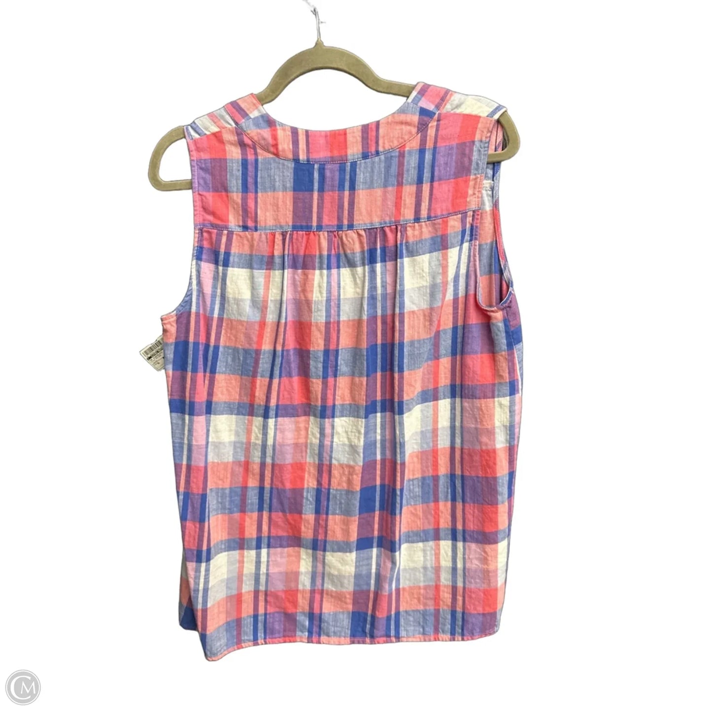 Top Sleeveless By Clothes Mentor In Plaid Pattern, Size: Xl