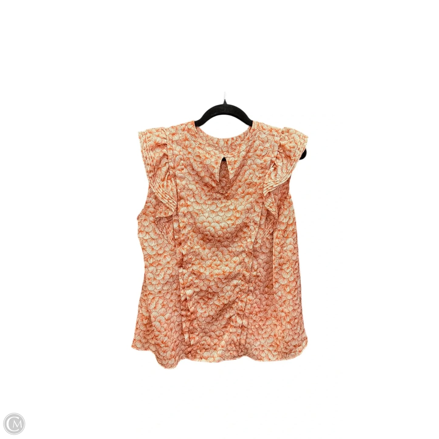 Top Sleeveless By Ryegrass In Orange & White, Size: Xl