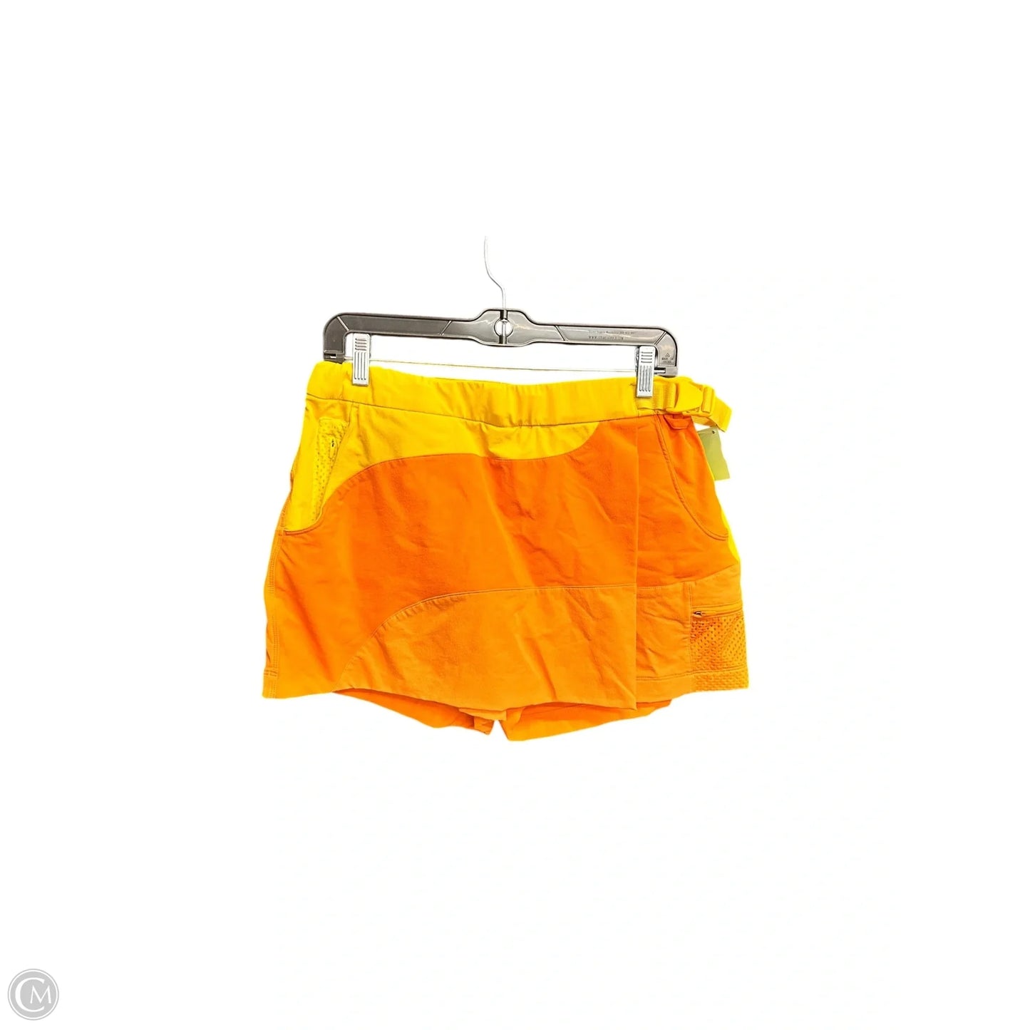 Athletic Skort By Outdoor Voices In Orange & Yellow, Size: M