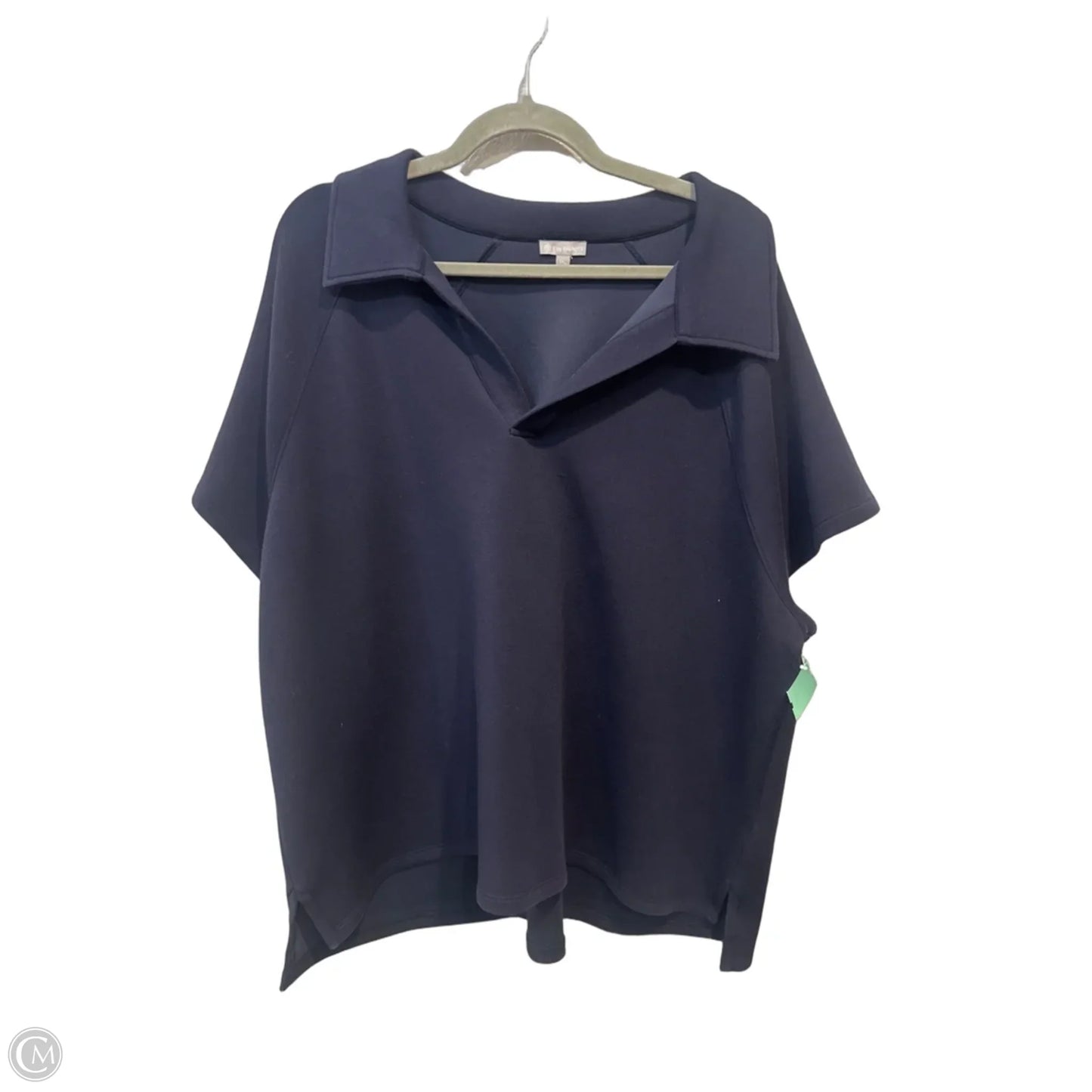 Top Short Sleeve By Talbots In Navy, Size: 3x