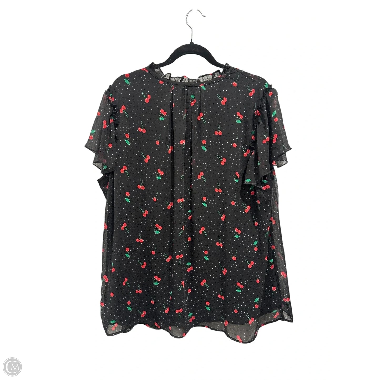 Top Short Sleeve By Clothes Mentor In Black, Size: 2x