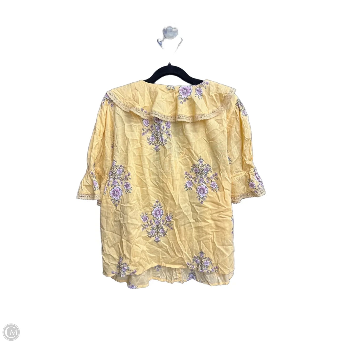 Top Short Sleeve By Lc Lauren Conrad In Floral Print, Size: 2x