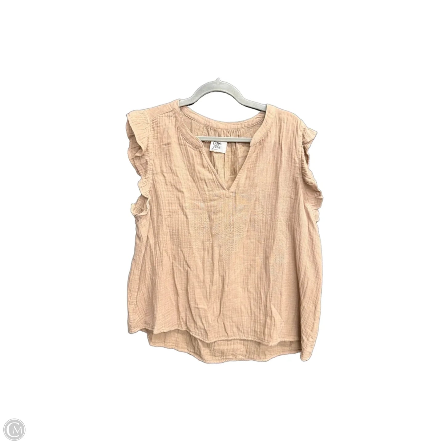Top Sleeveless By Cosmic Blue Love In Brown, Size: Xl
