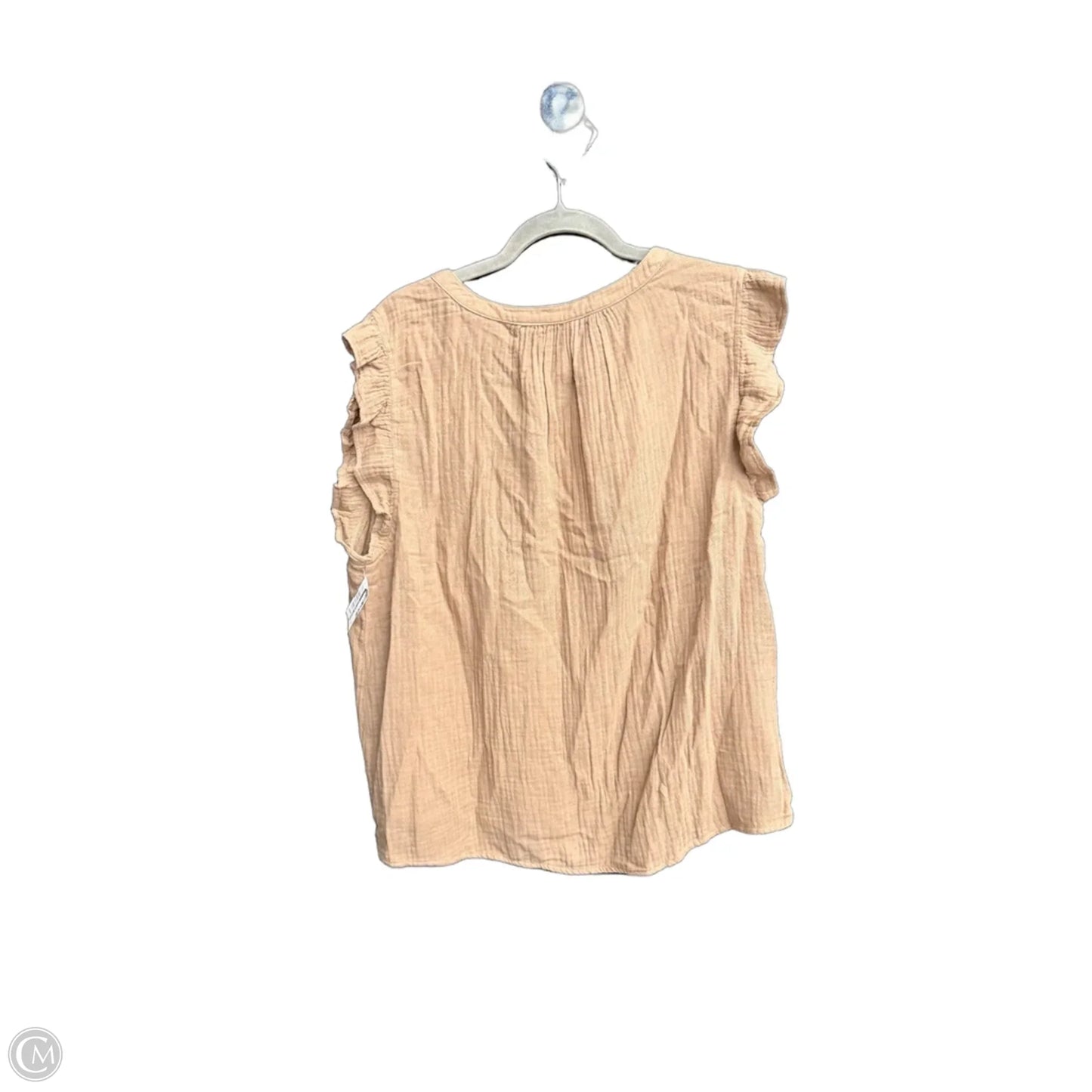Top Sleeveless By Cosmic Blue Love In Brown, Size: Xl