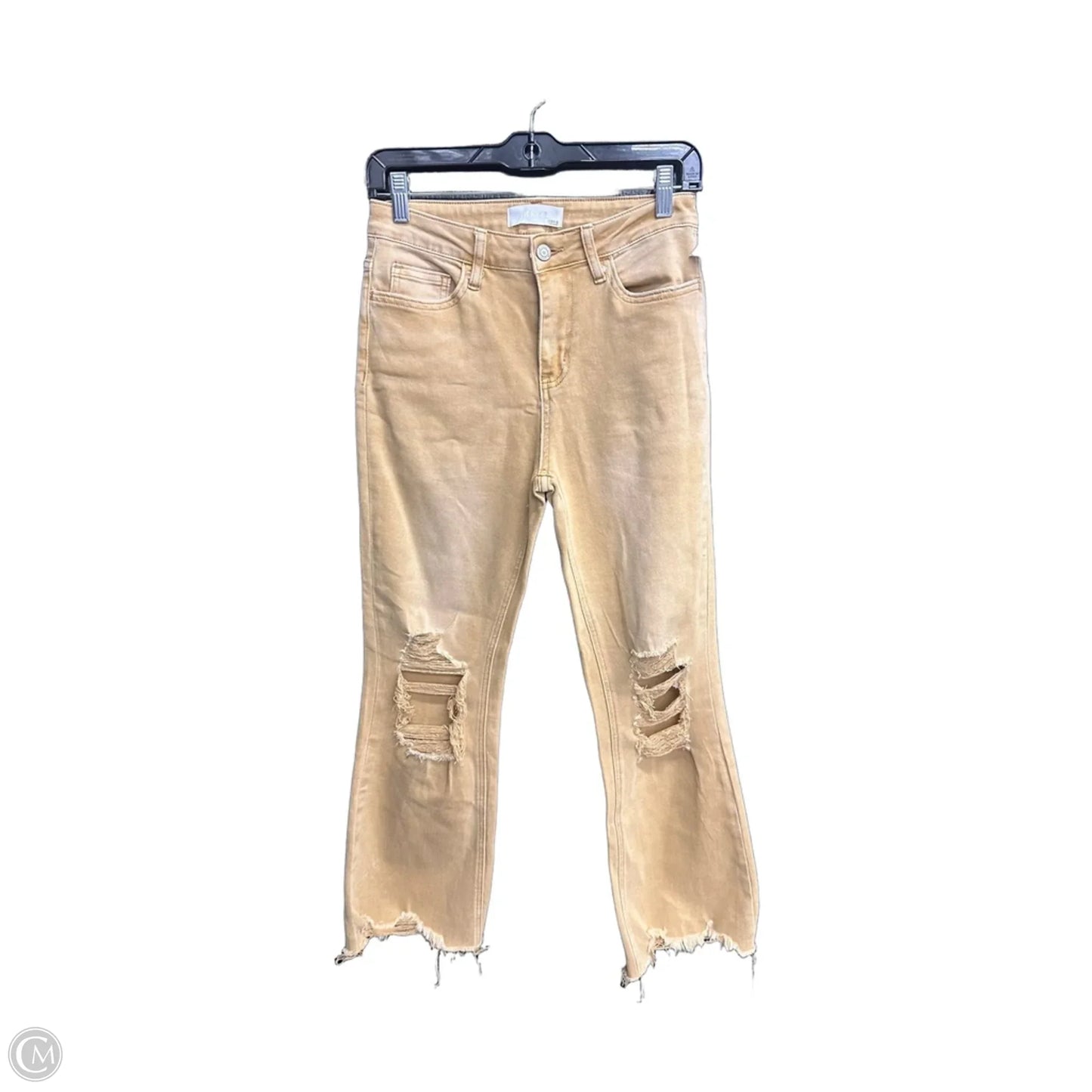 Jeans Straight By Vervet In Yellow, Size: 4