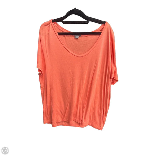 Top Short Sleeve Basic By Vince In Coral, Size: L