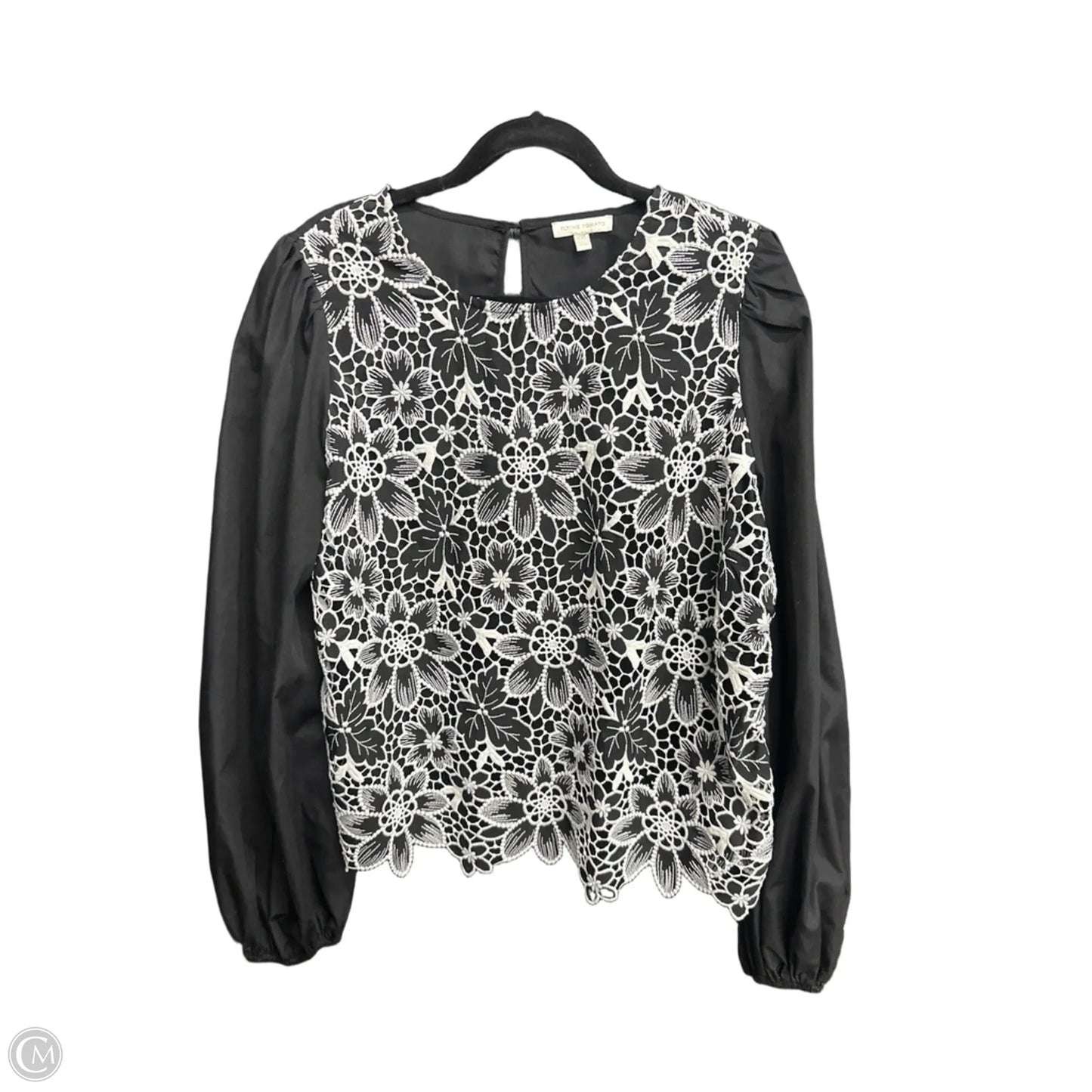 Top 3/4 Sleeve By Flying Tomato In Black & White, Size: 2x