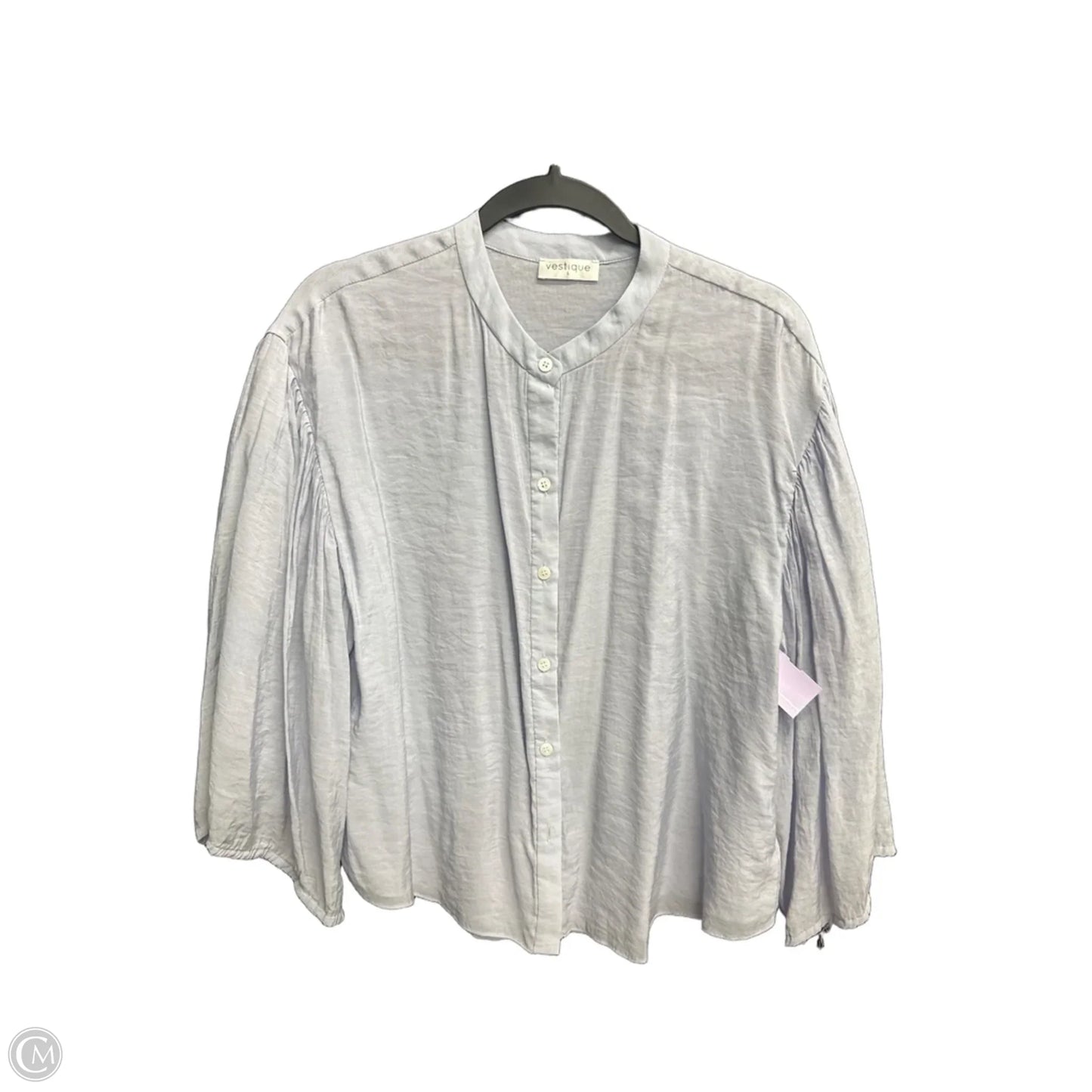 Top Long Sleeve By Vestique In Blue, Size: S