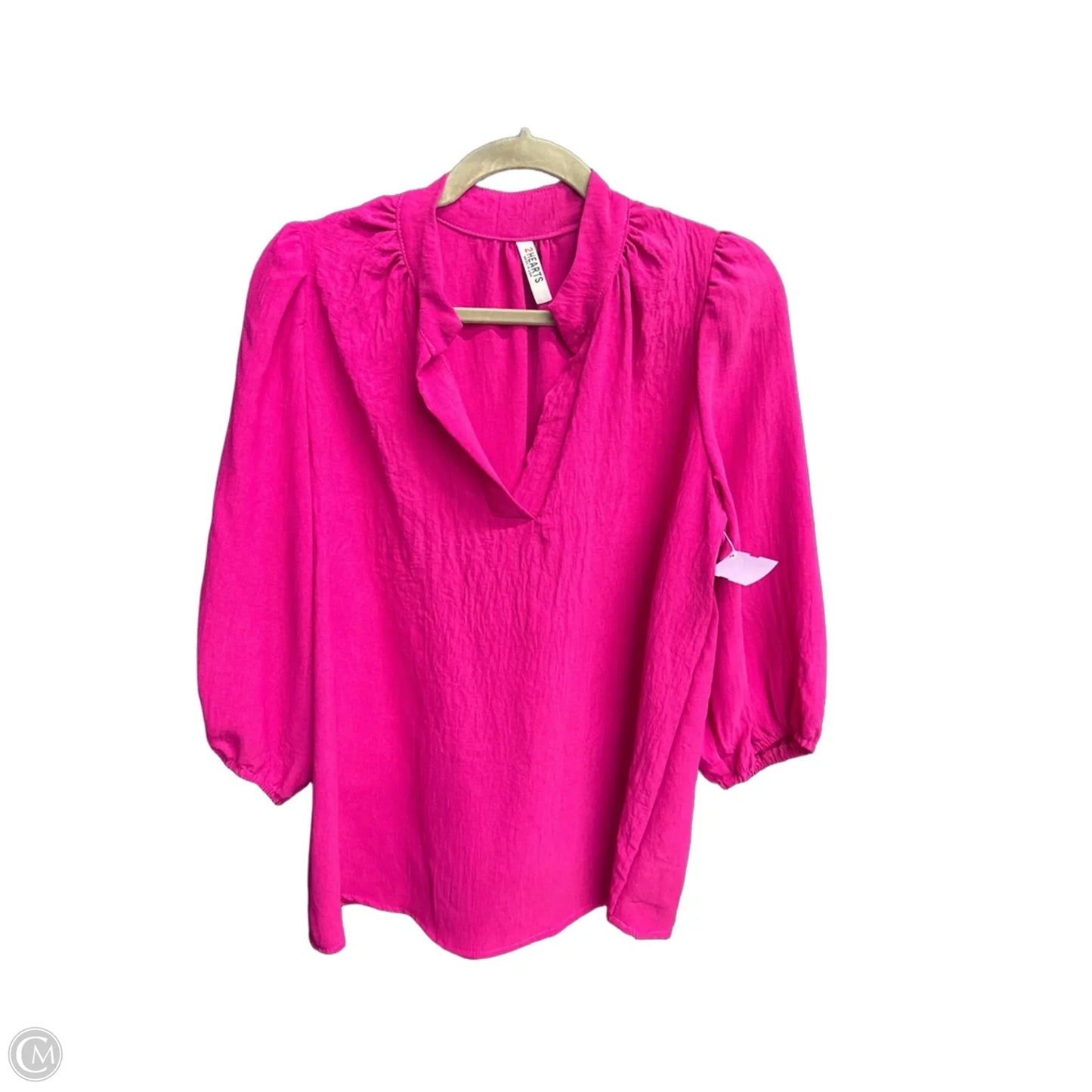 Top 3/4 Sleeve By Clothes Mentor In Pink, Size: L