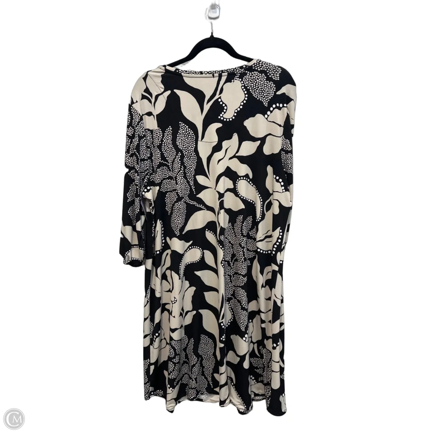 Dress Casual Short By Chicos In Black & Cream, Size: 2x