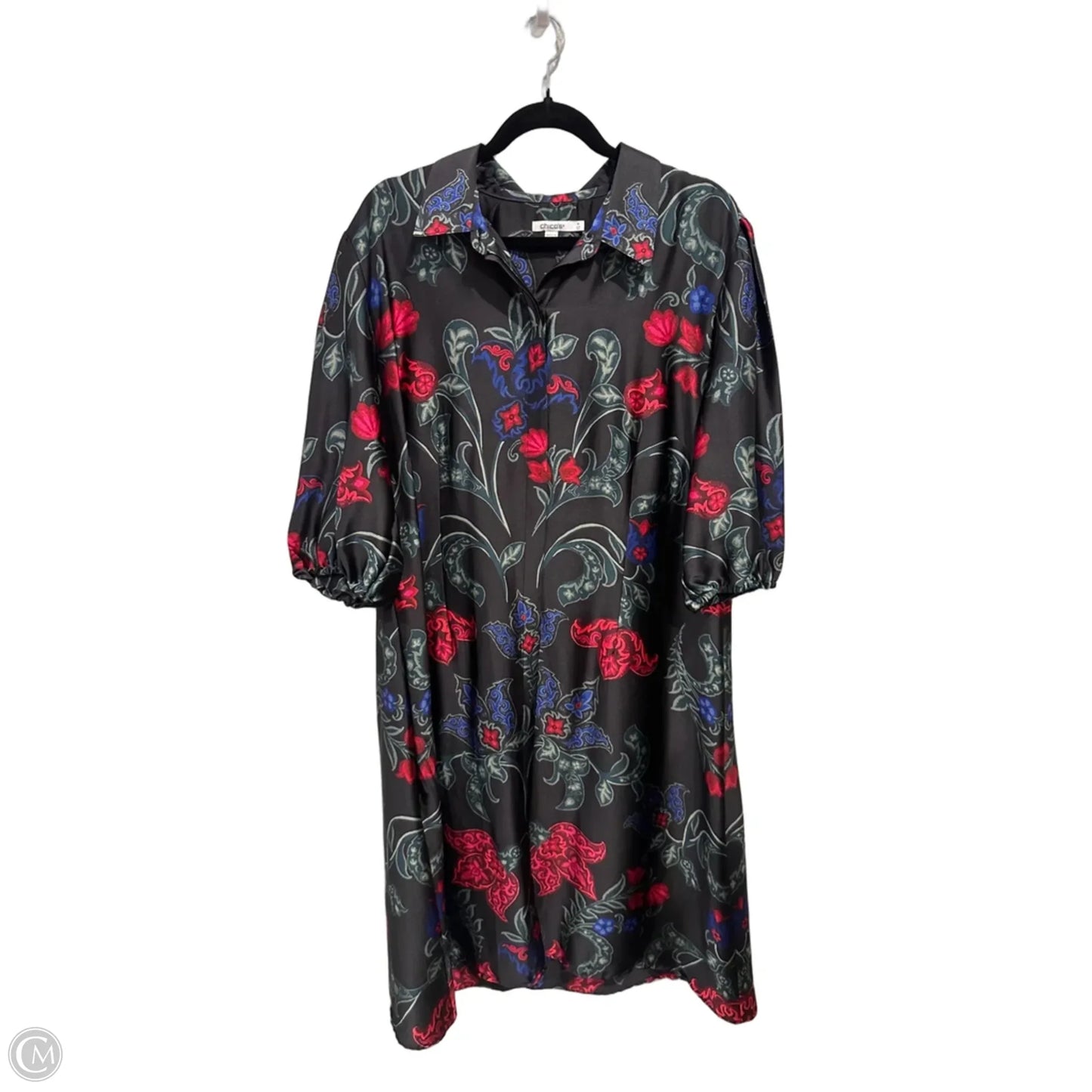 Dress Casual Maxi By Chicos In Floral Print, Size: 2x
