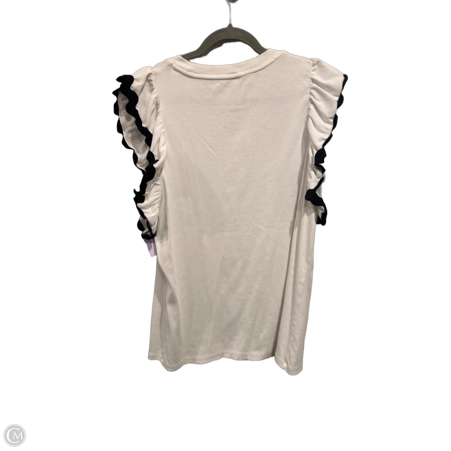 Top Sleeveless By Crown And Ivy In Black & White, Size: Xl