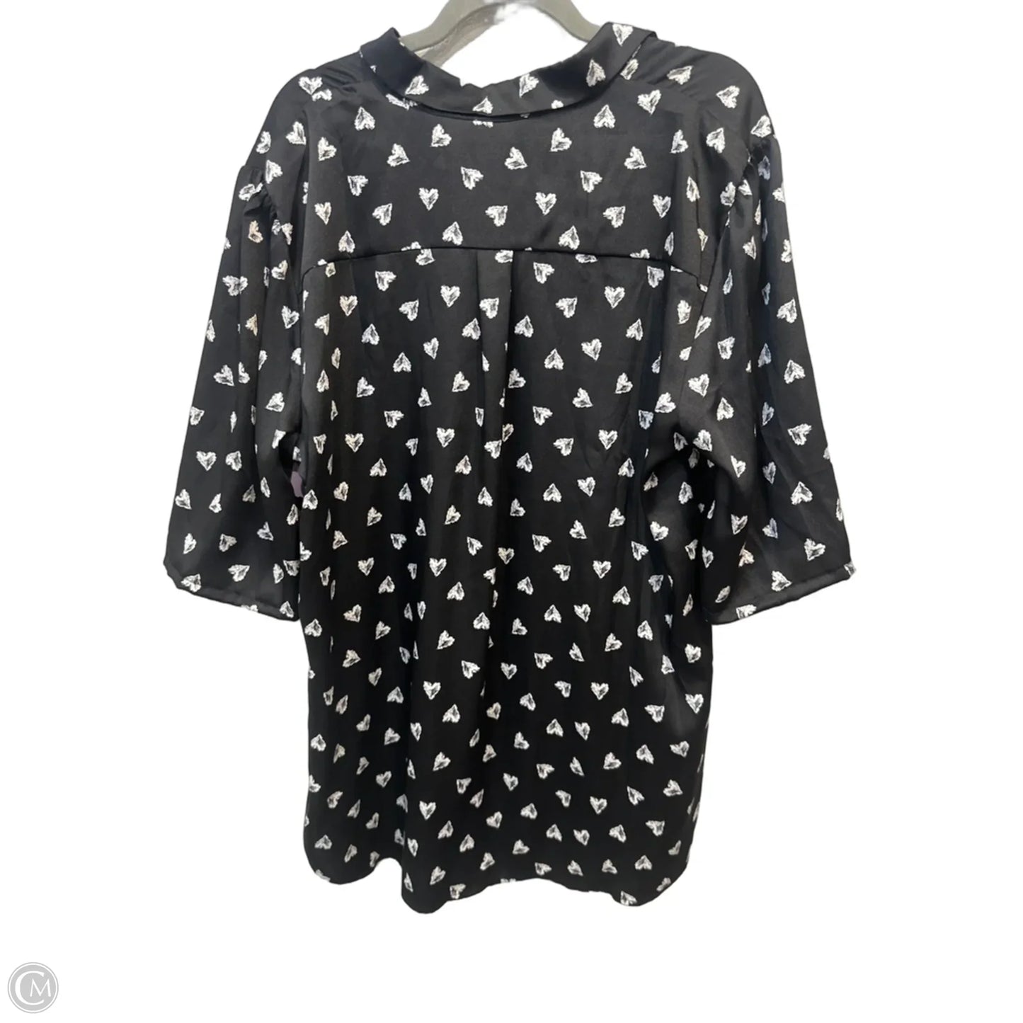 Top Short Sleeve By Chicos In Black & White, Size: 2x