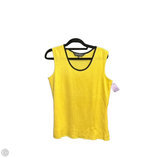 Top Sleeveless By Ming Wang In Yellow, Size: S