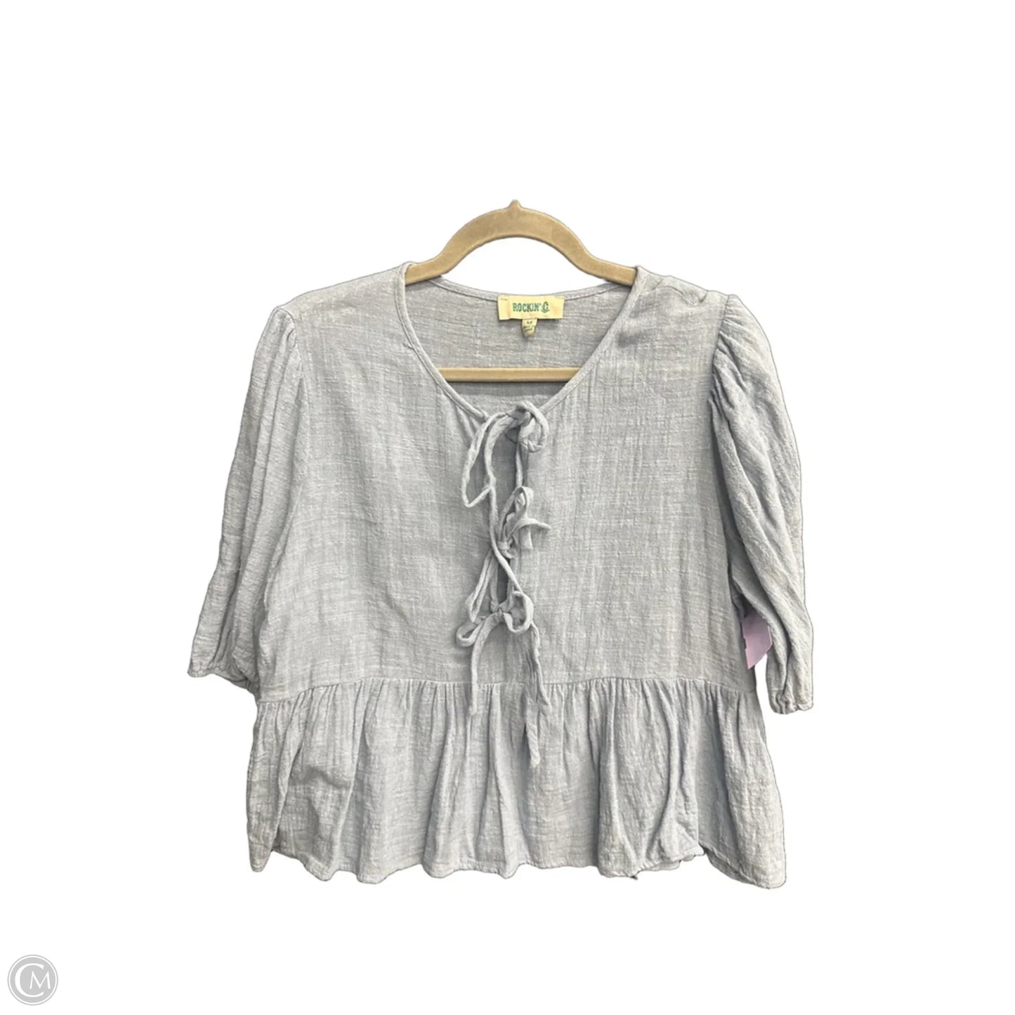 Top Short Sleeve By Clothes Mentor In Blue, Size: M