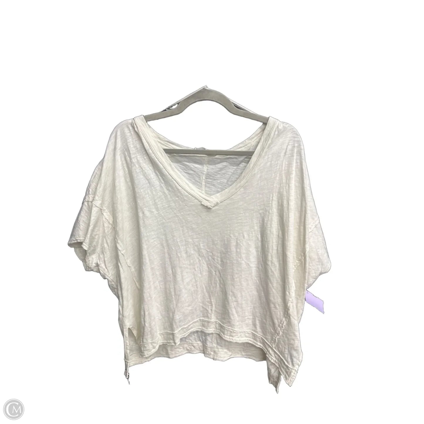 Top Short Sleeve By Double Zero In Cream, Size: S