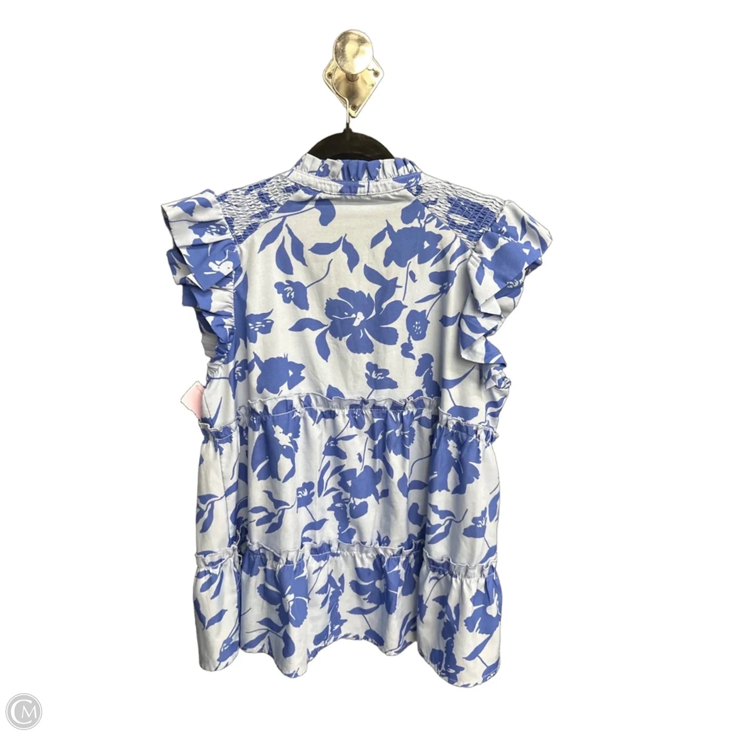 Top Short Sleeve By Umgee In Floral Print, Size: L