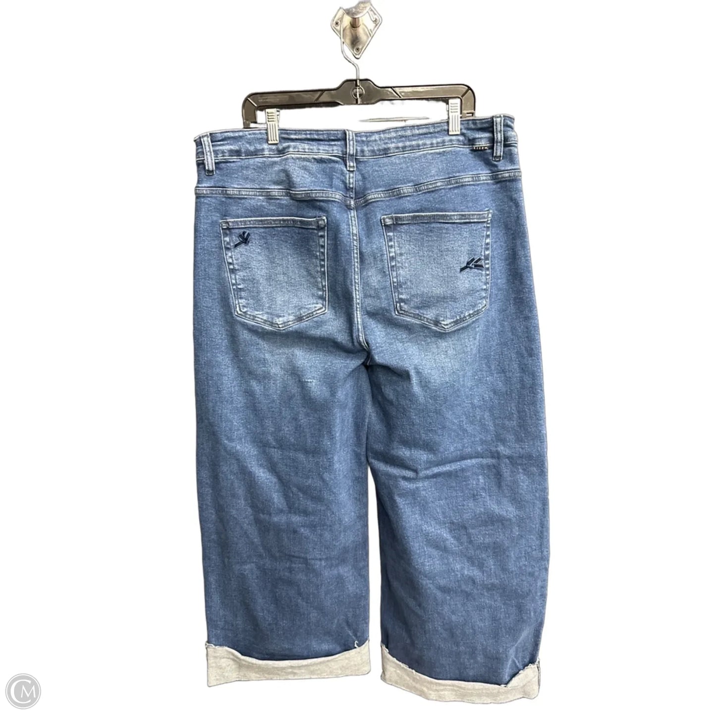 Jeans Wide Leg By Risen In Blue Denim, Size: 22