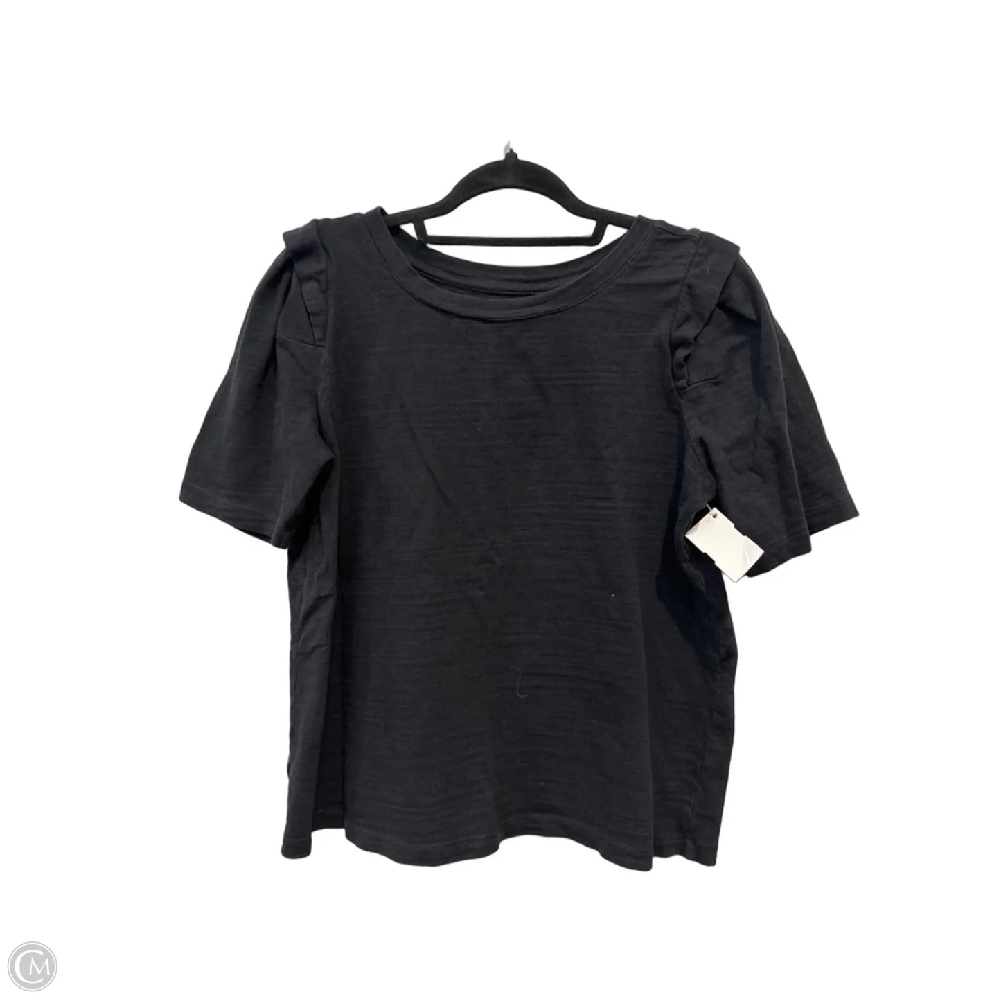 Top Short Sleeve By Loft In Black, Size: M