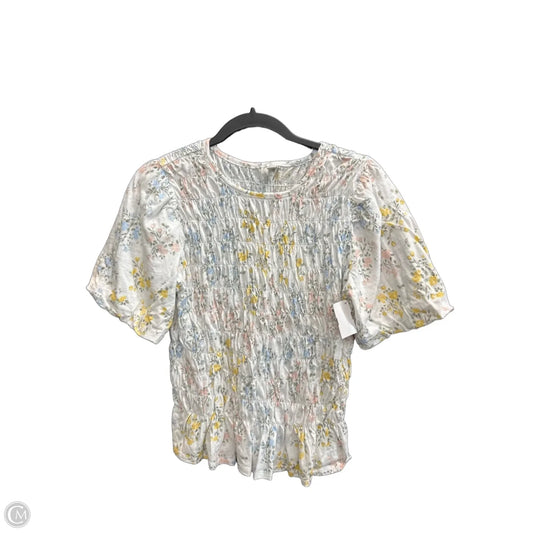 Top Short Sleeve By Cato In Floral Print, Size: Xl