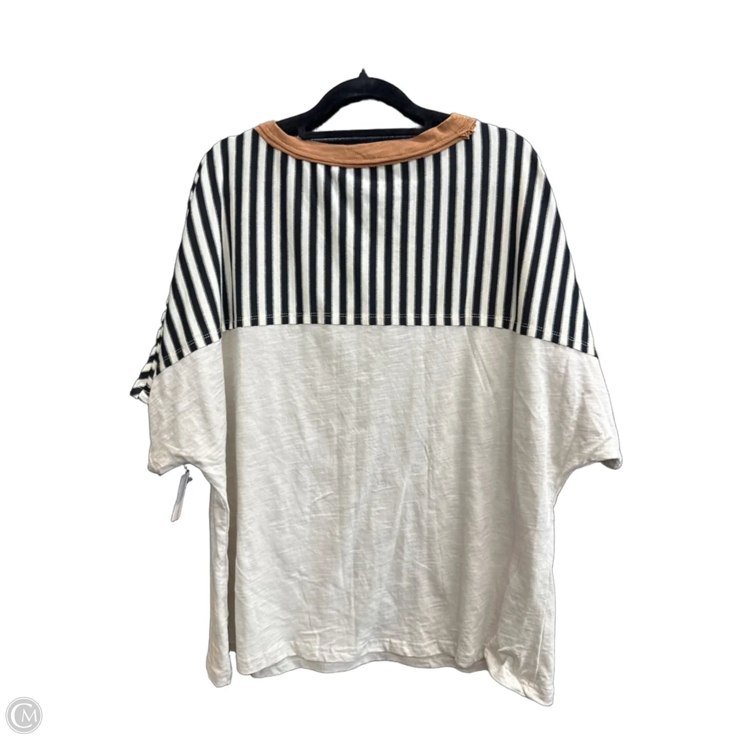 Top Short Sleeve By Shein In Brown, Size: Xl