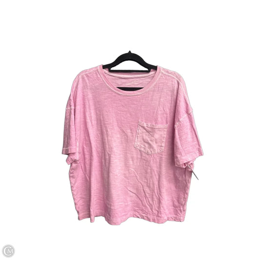 Top Short Sleeve Basic By Universal Thread In Pink, Size: L