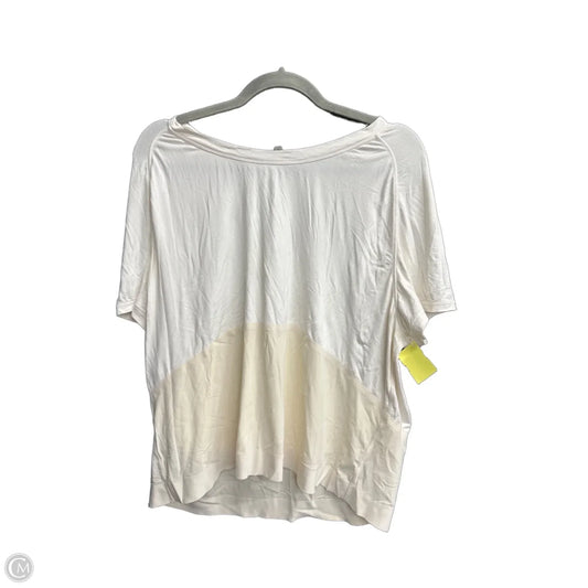 Athletic Top Short Sleeve By Lululemon In White, Size: L