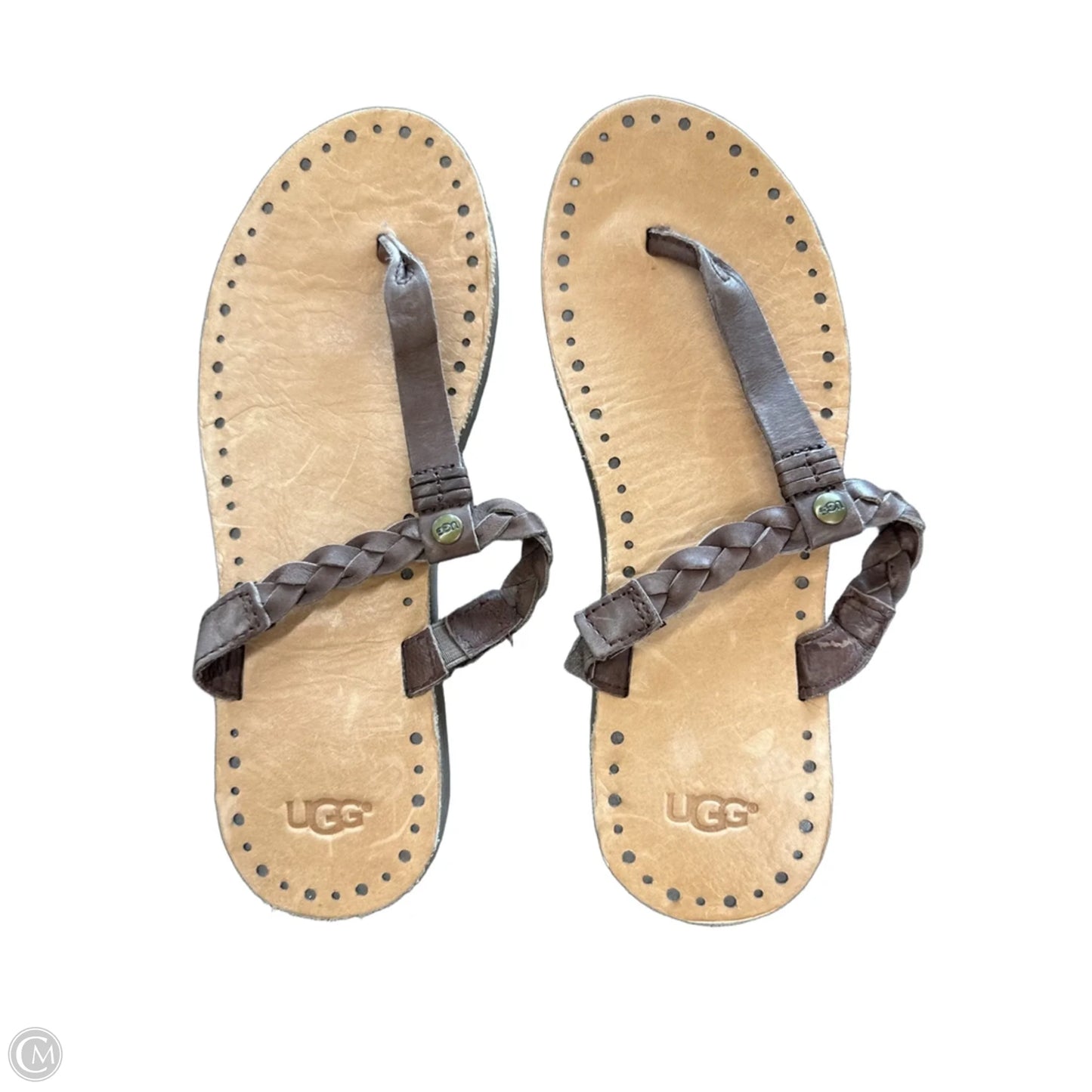 Sandals Designer By Ugg In Brown, Size: 8