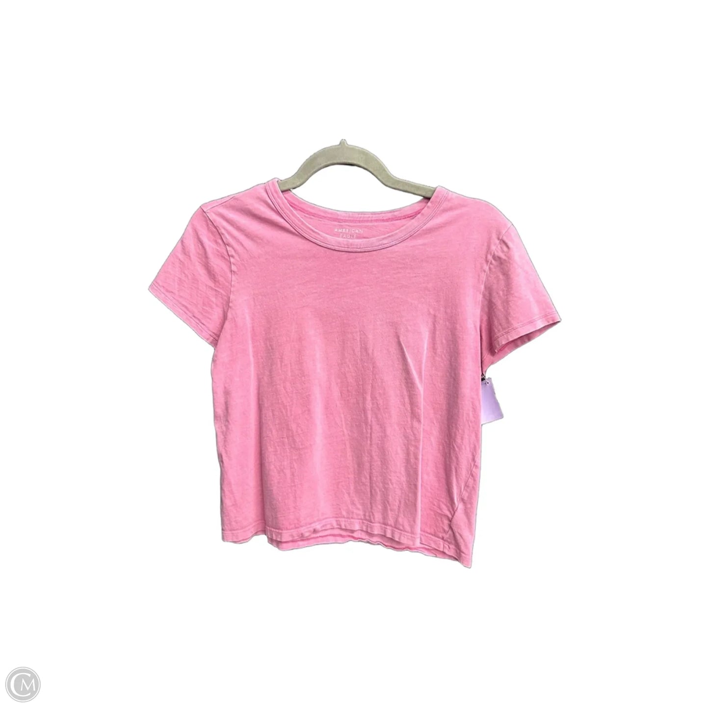 Top Short Sleeve By American Eagle In Pink, Size: M