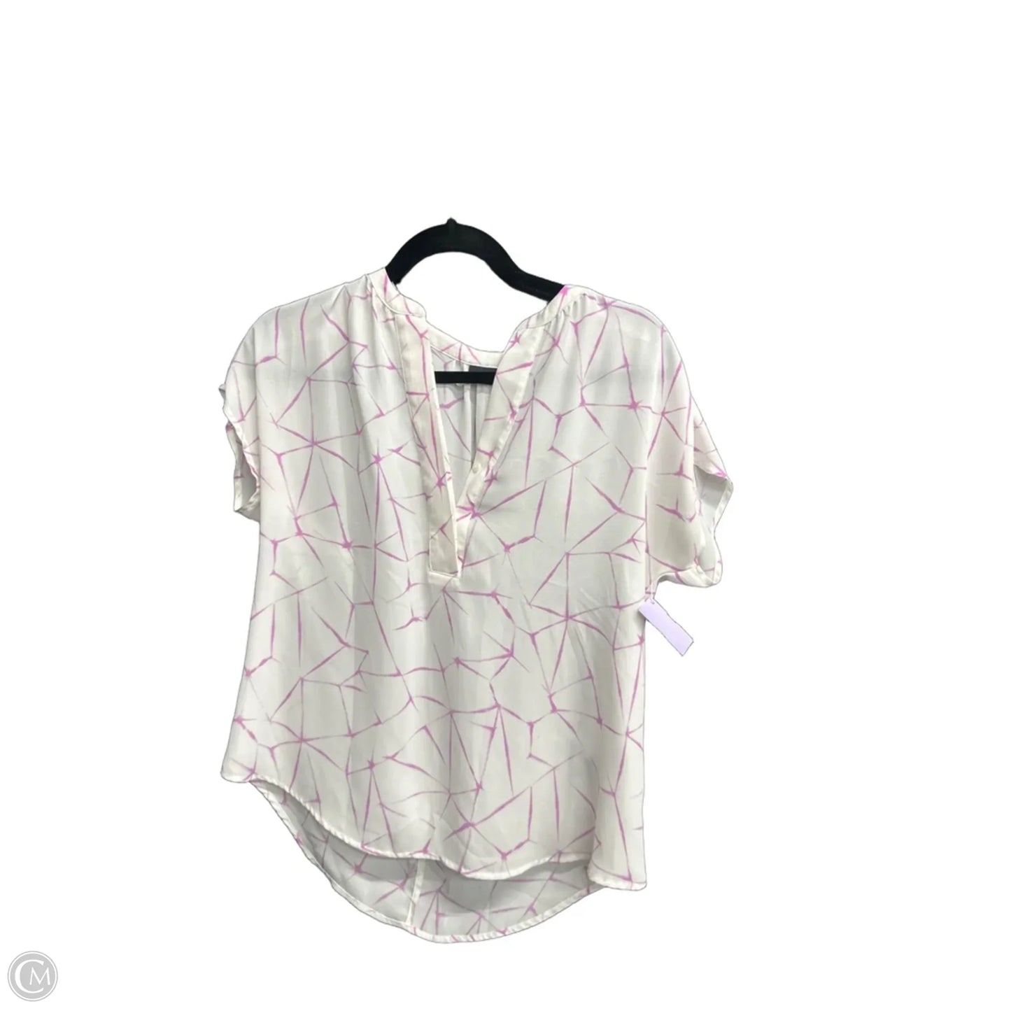 Top Short Sleeve By Apt 9 In Purple & White, Size: Xs