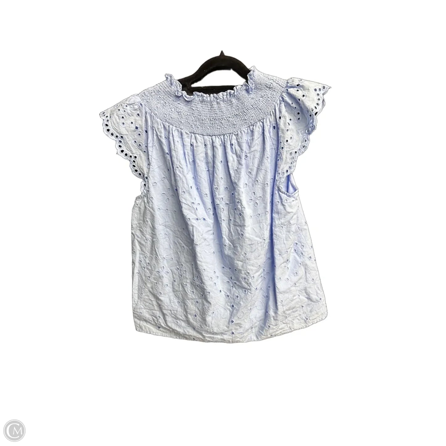 Top Sleeveless By Loft In Blue, Size: M