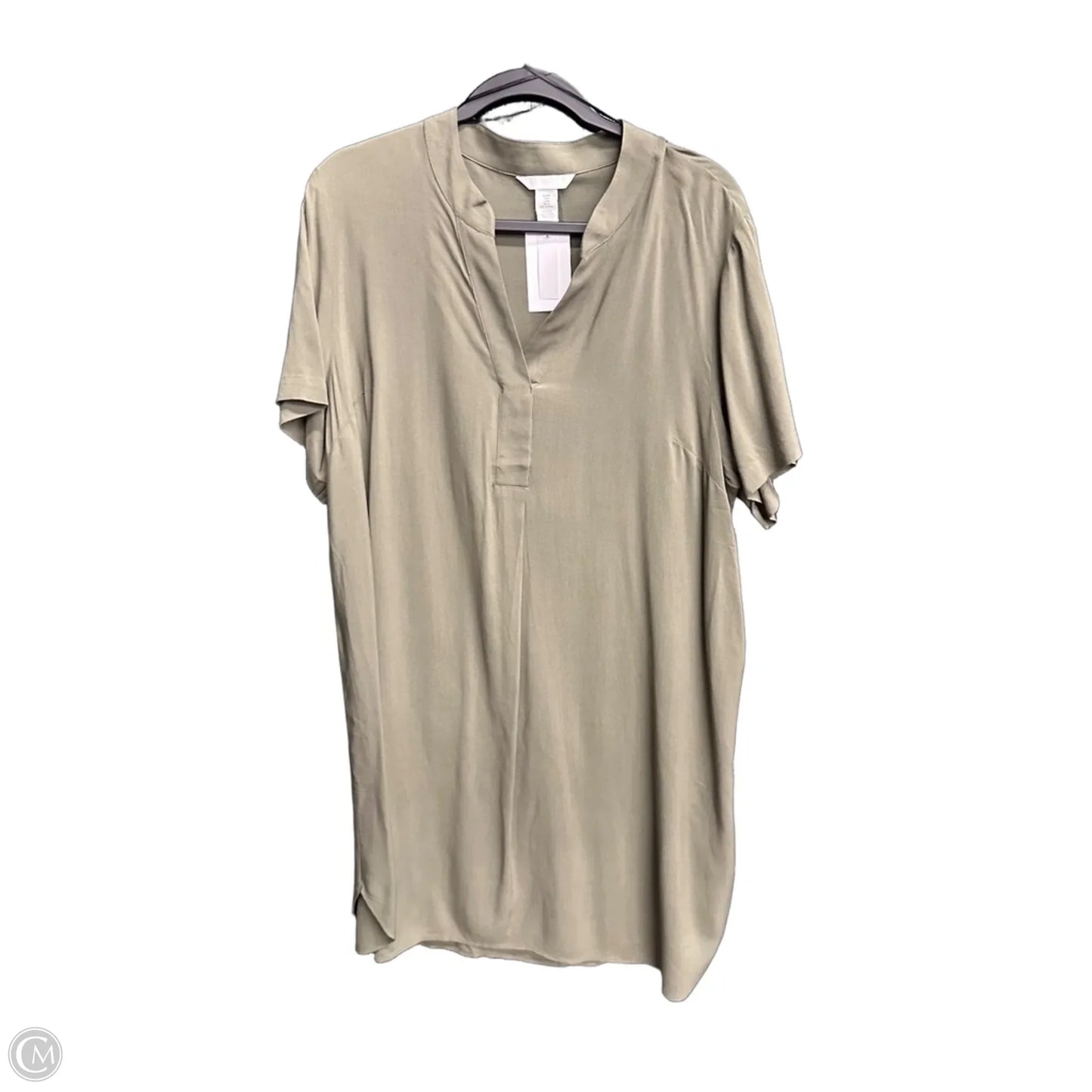 Dress Casual Midi By H&m In Green, Size: M