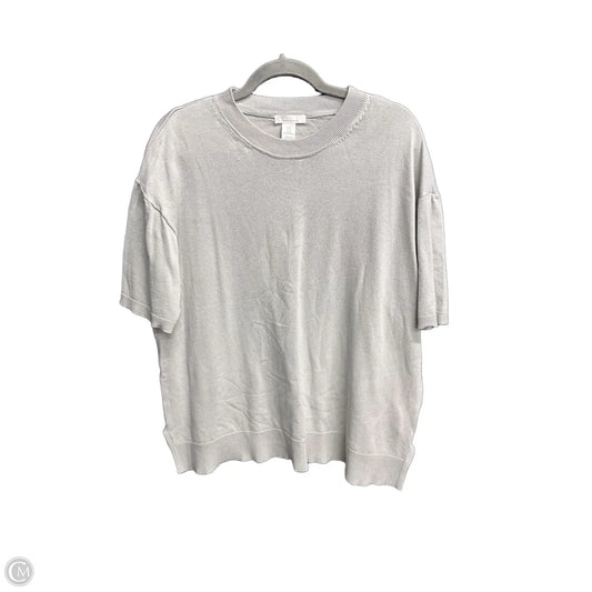 Top Short Sleeve By H&m In Grey, Size: M