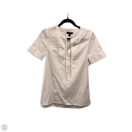 Top Short Sleeve By J. Crew In White, Size: Xs