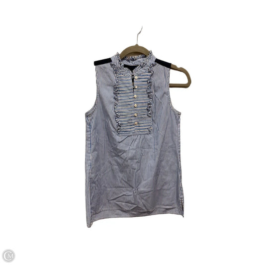 Top Sleeveless By J. Crew In Blue & White, Size: Xs