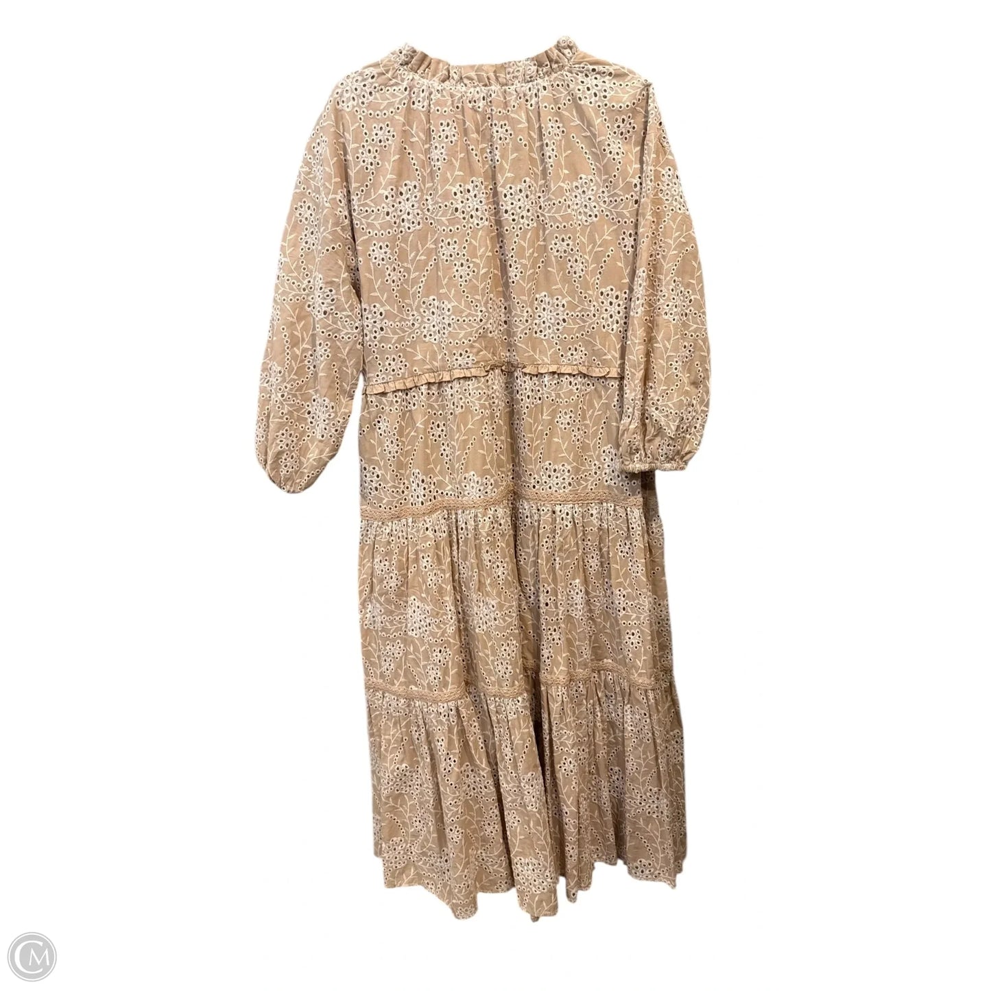 Dress Casual Maxi By Chicos In Tan, Size: L