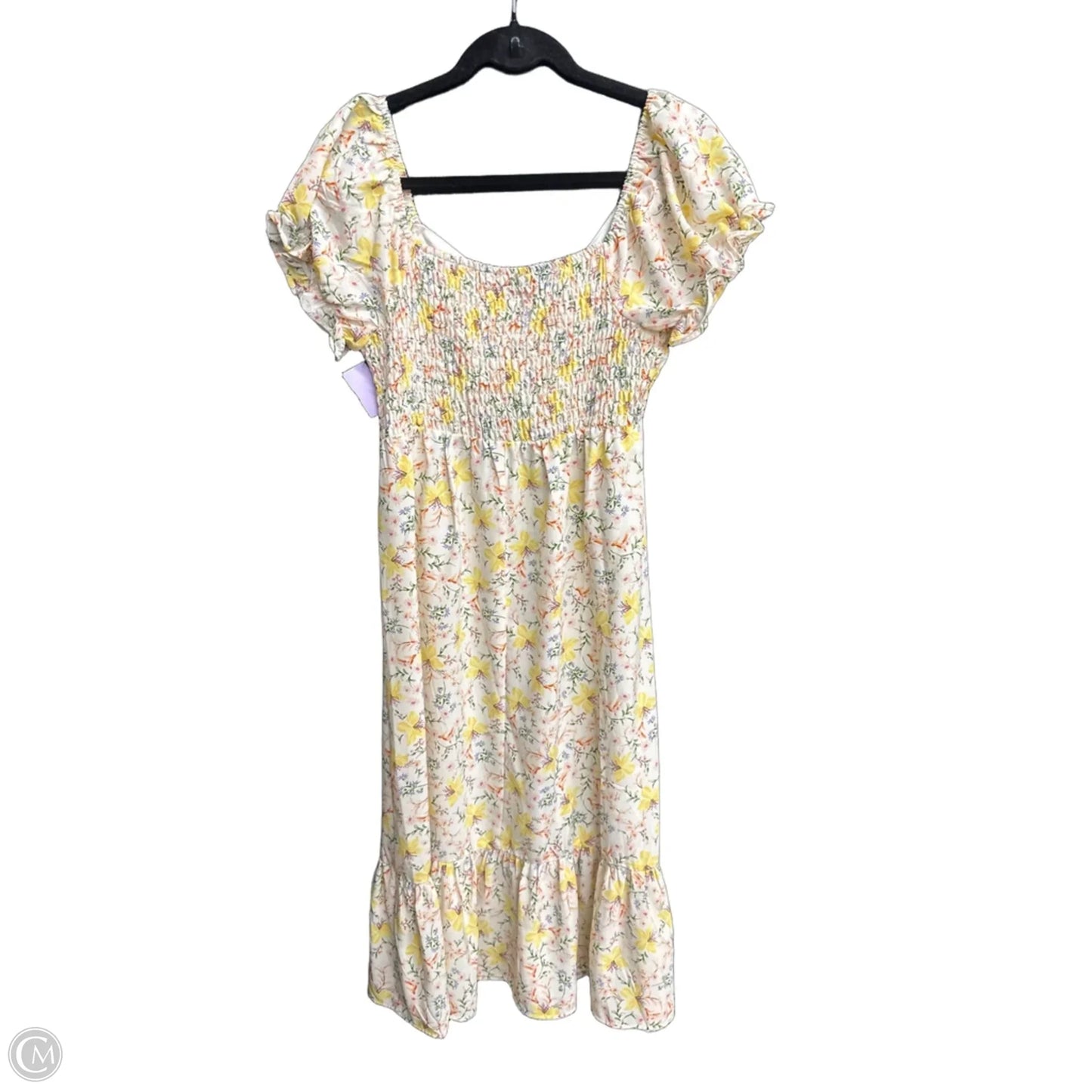 Dress Casual Maxi By As U Wish In Yellow, Size: L