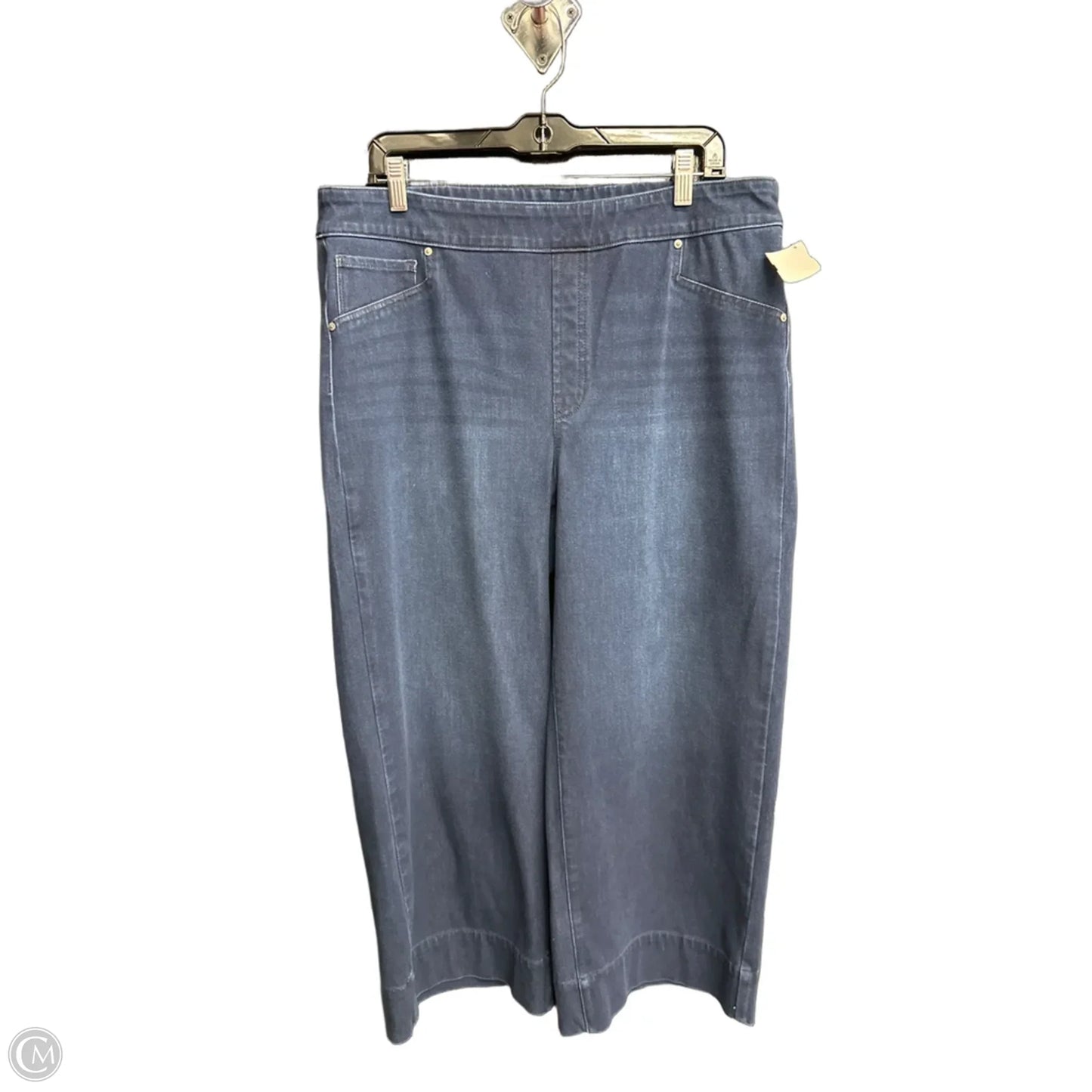 Jeans Wide Leg By Chicos In Blue Denim, Size: 16