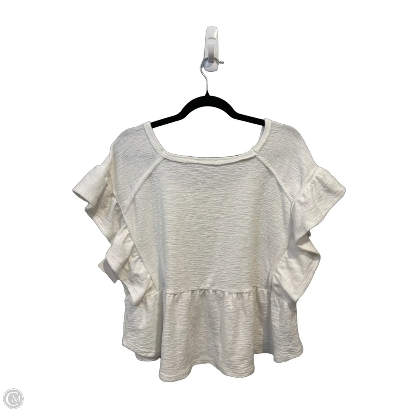 Top Short Sleeve By Polagram In White, Size: M