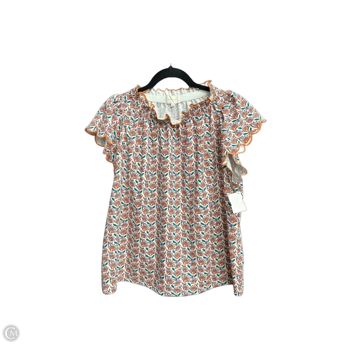 Top Short Sleeve By Melloday In Orange, Size: L