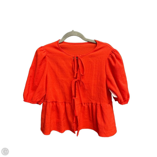 Top Short Sleeve By Shein In Red, Size: S